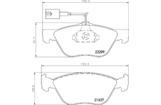 Sada brzdových destiček, kotoučová brzda HELLA 8DB 355 007-931