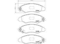 Sada brzdových destiček, kotoučová brzda HELLA 8DB 355 017-011