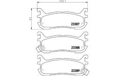 Sada brzdových destiček, kotoučová brzda HELLA 8DB 355 009-911