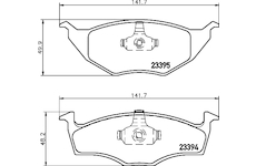 Sada brzdových destiček, kotoučová brzda HELLA 8DB 355 008-481