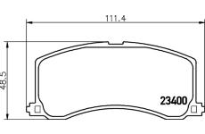 Sada brzdových destiček, kotoučová brzda HELLA 8DB 355 016-941