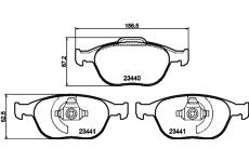 Sada brzdových destiček, kotoučová brzda HELLA 8DB 355 009-561