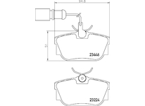 Sada brzdových destiček, kotoučová brzda HELLA 8DB 355 018-571