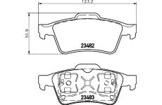 Sada brzdových destiček, kotoučová brzda HELLA 8DB 355 009-121