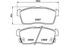 Sada brzdových destiček, kotoučová brzda HELLA 8DB 355 009-631