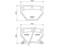 Sada brzdových destiček, kotoučová brzda HELLA 8DB 355 017-221