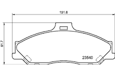 Sada brzdových destiček, kotoučová brzda HELLA 8DB 355 009-751