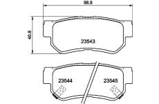 Sada brzdových destiček, kotoučová brzda HELLA 8DB 355 009-971