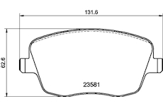 Sada brzdových destiček, kotoučová brzda HELLA 8DB 355 018-801