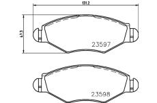 Sada brzdových platničiek kotúčovej brzdy HELLA 8DB 355 009-411