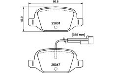 Sada brzdových destiček, kotoučová brzda HELLA 8DB 355 031-561