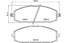 Sada brzdových destiček, kotoučová brzda HELLA 8DB 355 010-511