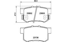 Sada brzdových destiček, kotoučová brzda HELLA 8DB 355 009-581