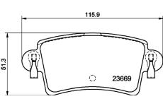 Sada brzdových destiček, kotoučová brzda HELLA 8DB 355 009-421