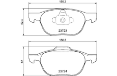 Sada brzdových destiček, kotoučová brzda HELLA 8DB 355 011-191