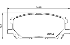 Sada brzdových destiček, kotoučová brzda HELLA 8DB 355 010-071