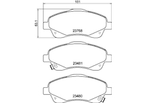 Sada brzdových destiček, kotoučová brzda HELLA 8DB 355 017-321