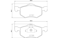 Sada brzdových destiček, kotoučová brzda HELLA 8DB 355 039-271