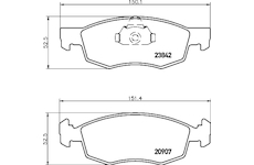 Sada brzdových destiček, kotoučová brzda HELLA 8DB 355 010-321