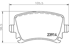 Sada brzdových destiček, kotoučová brzda HELLA 8DB 355 011-771