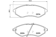 Sada brzdových destiček, kotoučová brzda HELLA 8DB 355 017-351