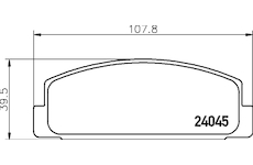 Sada brzdových destiček, kotoučová brzda HELLA 8DB 355 011-131