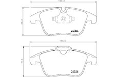 Sada brzdových destiček, kotoučová brzda HELLA 8DB 355 013-621