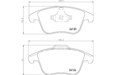 Sada brzdových destiček, kotoučová brzda HELLA 8DB 355 019-881