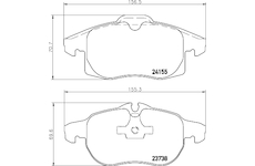 Sada brzdových destiček, kotoučová brzda HELLA 8DB 355 012-681