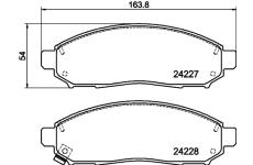 Sada brzdových destiček, kotoučová brzda HELLA 8DB 355 012-071