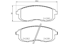 Sada brzdových destiček, kotoučová brzda HELLA 8DB 355 012-901