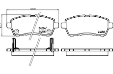 Sada brzdových destiček, kotoučová brzda HELLA 8DB 355 014-001