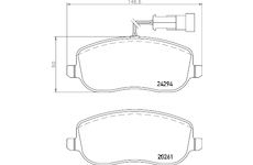 Sada brzdových destiček, kotoučová brzda HELLA 8DB 355 006-761