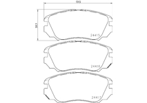 Sada brzdových destiček, kotoučová brzda HELLA 8DB 355 013-051