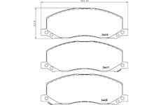 Sada brzdových destiček, kotoučová brzda HELLA 8DB 355 013-061