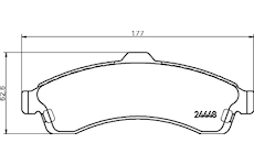 Sada brzdových destiček, kotoučová brzda HELLA 8DB 355 012-811