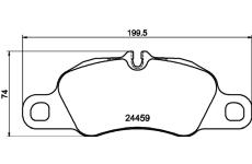 Sada brzdových destiček, kotoučová brzda HELLA 8DB 355 013-801