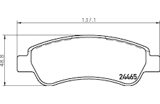 Sada brzdových destiček, kotoučová brzda HELLA 8DB 355 012-911