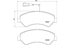 Sada brzdových destiček, kotoučová brzda HELLA 8DB 355 019-901