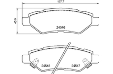 Sada brzdových destiček, kotoučová brzda HELLA 8DB 355 020-011