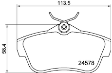 Sada brzdových destiček, kotoučová brzda HELLA 8DB 355 013-421