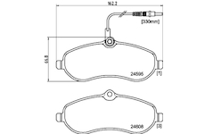 Sada brzdových destiček, kotoučová brzda HELLA 8DB 355 013-411