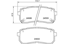 Sada brzdových destiček, kotoučová brzda HELLA 8DB 355 023-231