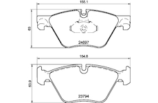 Sada brzdových destiček, kotoučová brzda HELLA 8DB 355 014-351