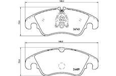 Sada brzdových destiček, kotoučová brzda HELLA 8DB 355 013-751