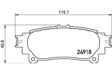 Sada brzdových destiček, kotoučová brzda HELLA 8DB 355 015-371