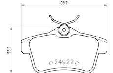 Sada brzdových destiček, kotoučová brzda HELLA 8DB 355 014-531