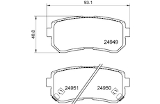 Sada brzdových destiček, kotoučová brzda HELLA 8DB 355 014-911