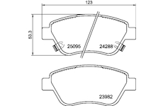 Sada brzdových destiček, kotoučová brzda HELLA 8DB 355 021-131