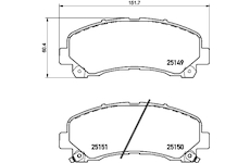 Sada brzdových destiček, kotoučová brzda HELLA 8DB 355 020-171